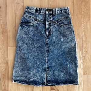 Palmettos vintage acid wash denim skirt size 12
